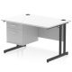 Rayleigh Cantilever Straight Desk with Fixed Pedestal